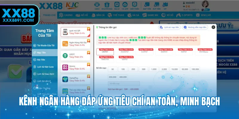 Kênh ngân hàng đáp ứng tiêu chí an toàn, minh bạch